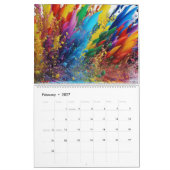 Abstracte Uitdrukkingen van Kleur Rainbow Paint Sp Kalender (Feb 2027)