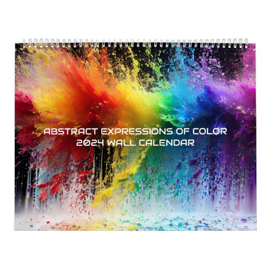 Abstracte Uitdrukkingen van Kleur Rainbow Paint Sp Kalender (Hoes)