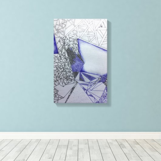 abstracte uitgestrekte canvastekening Afdrukken (Insitu (Houten vloer))