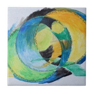 Abstracte uiting van gevoelens tegeltje