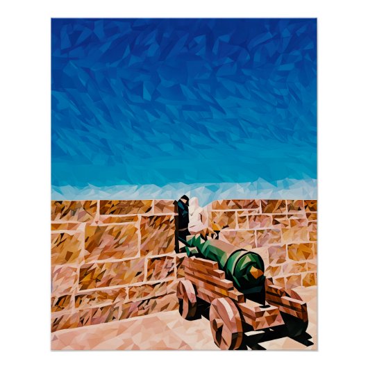 Abstracte uitleg van het historische kanon perfect poster (Voorkant)