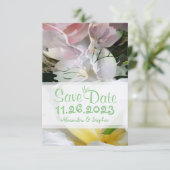 Abstracte uitnodiging met wilde bloemen (Staand voorkant)