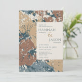 Abstracte uitnodiging om in het najaar kleuren te  (Staand voorkant)