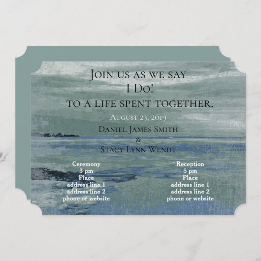 Abstracte uitnodiging tot het ontwerpen van meren (Voorkant / Achterkant)