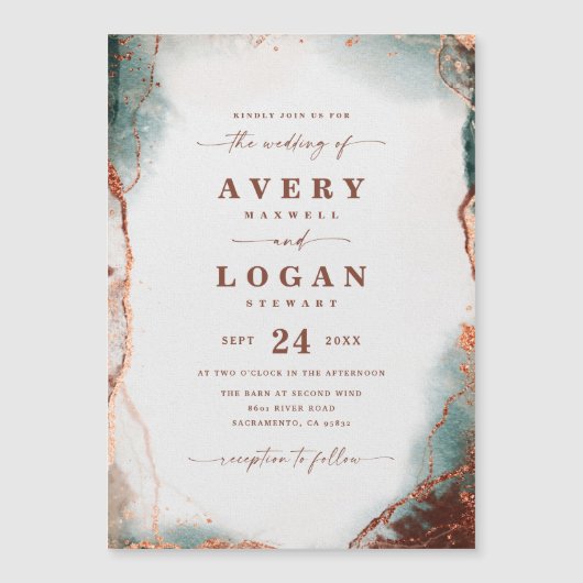 Abstracte uitnodiging tot het trekken van tovenaar (Voorkant)