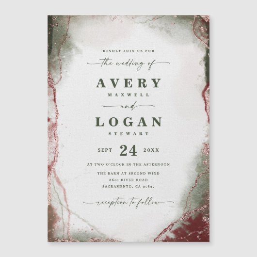 Abstracte uitnodiging tot het trekken van tovenaar (Voorkant)