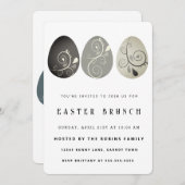 Abstracte uitnodiging tot het uitnodigen van paase (Voorkant / Achterkant)