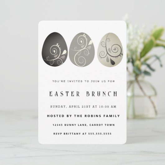 Abstracte uitnodiging tot het uitnodigen van paase (Staand voorkant)