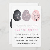 Abstracte uitnodiging tot het uitnodigen van paase (Voorkant / Achterkant)