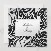 Abstracte uitnodiging tot het uitzenden van het Zi (Achterkant)