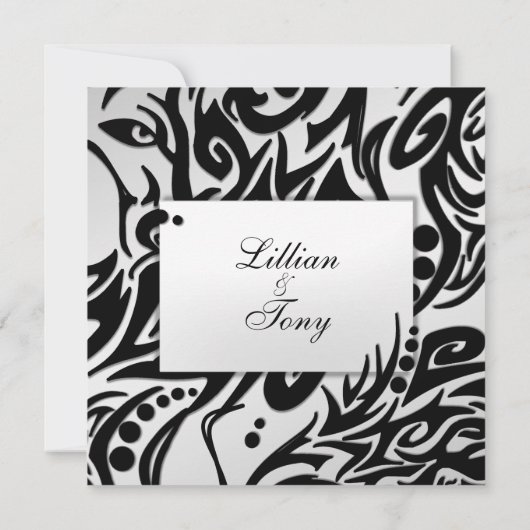 Abstracte uitnodiging tot het uitzenden van het Zi (Achterkant)