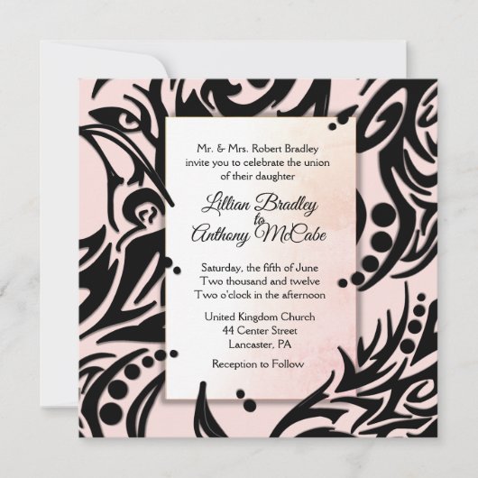 Abstracte uitnodiging tot huwelijk (Voorkant)