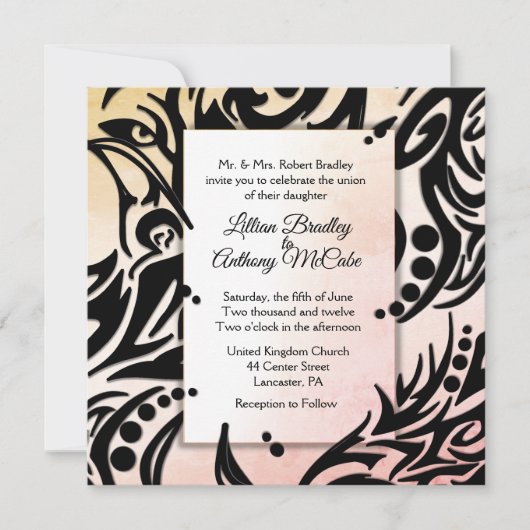 Abstracte uitnodiging tot huwelijk (Voorkant)