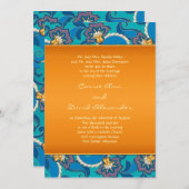 Abstracte uitnodiging tot weduwschap met Lotus Flo (Voorkant / Achterkant)