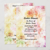 Abstracte Uitnodiging van de Bridal van de Kleuren (Voorkant / Achterkant)