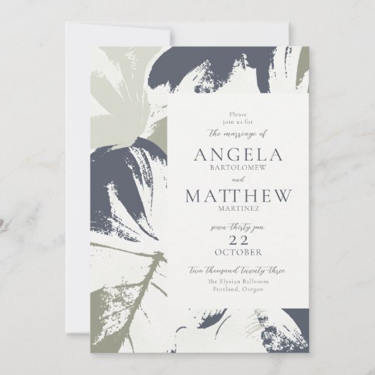 Abstracte uitnodiging van Floral in het najaar van (Voorkant)