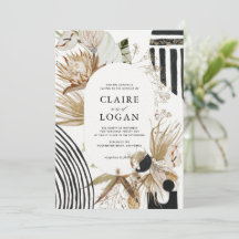 Abstracte uitnodiging voor Boho Wedding