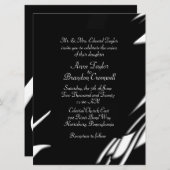 Abstracte uitnodiging voor bruiloft in zwart-wit (Voorkant / Achterkant)