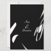 Abstracte uitnodiging voor bruiloft in zwart-wit (Achterkant)