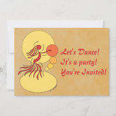 Abstracte uitnodiging voor danseres (Voorkant)