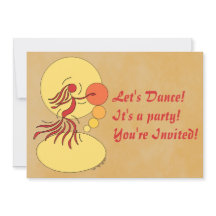 Abstracte uitnodiging voor danseres