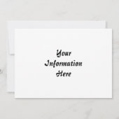 Abstracte uitnodiging voor danseres (Achterkant)