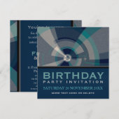 Abstracte uitnodiging voor de Birthday Trance Tunn (Voorkant / Achterkant)