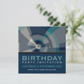 Abstracte uitnodiging voor de Birthday Trance Tunn (Staand voorkant)