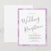 Abstracte uitnodiging voor de Waterverf van plum (Voorkant / Achterkant)