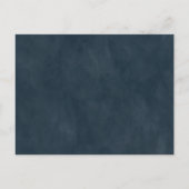 Abstracte uitnodiging voor donkere blauwe bruiloft (Achterkant)