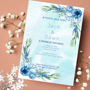 Abstracte uitnodiging voor een blauwe en groene br