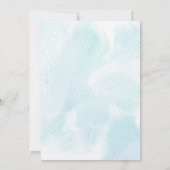 Abstracte uitnodiging voor een blauwe en groene br (Achterkant)