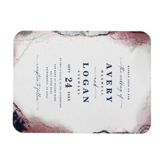 Abstracte uitnodiging voor een brute brute bruinko magneet (Horizontaal)