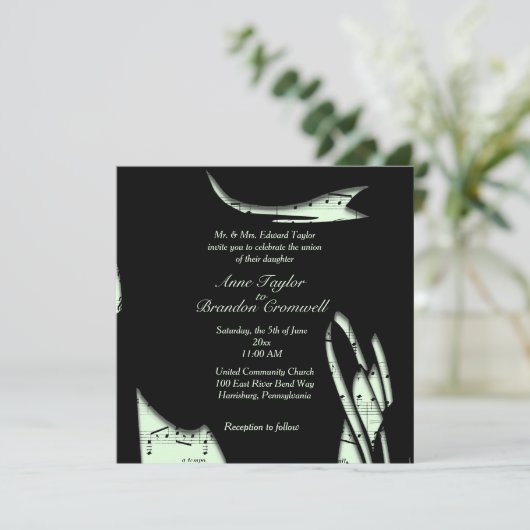 Abstracte uitnodiging voor een wedstrijd voor Blac (Staand voorkant)