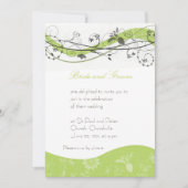 Abstracte uitnodiging voor florale en wervelkolom  (Voorkant)