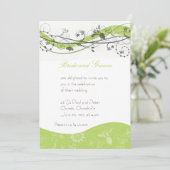 Abstracte uitnodiging voor florale en wervelkolom (Staand voorkant)