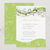 Abstracte uitnodiging voor florale en wervelkolom (Voorkant / Achterkant)