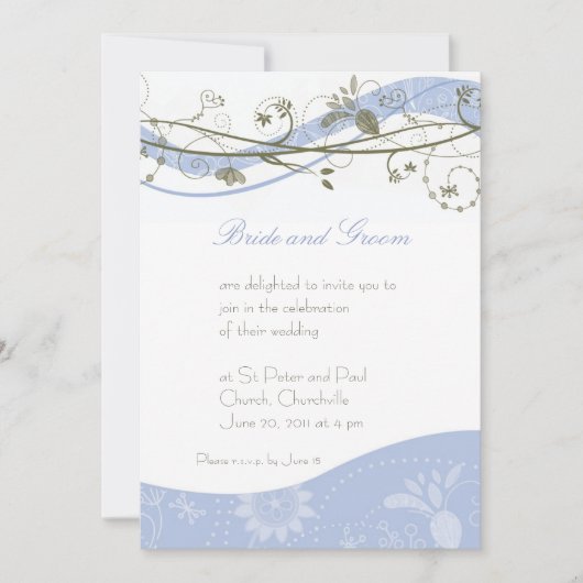 Abstracte uitnodiging voor florale en zwembroeken  (Voorkant)