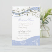 Abstracte uitnodiging voor florale en zwembroeken  (Staand voorkant)