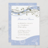 Abstracte uitnodiging voor florale en zwembroeken  (Voorkant / Achterkant)