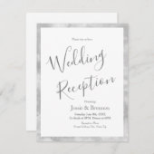 Abstracte uitnodiging voor grijze Waterverf (Voorkant / Achterkant)