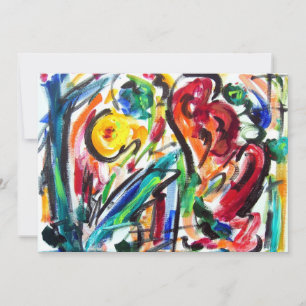 Abstracte uitnodiging voor "hartgeluk"