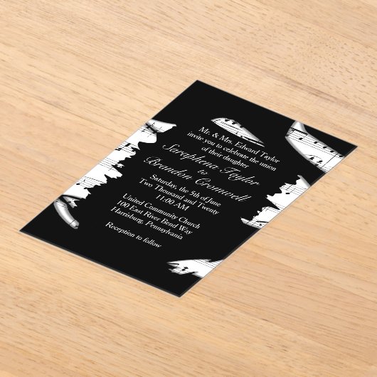 Abstracte uitnodiging voor het binden van muziek i (Laagn)