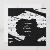 Abstracte uitnodiging voor het binden van muziek i (Achterkant)