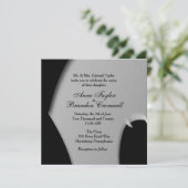 Abstracte uitnodiging voor huwelijksnacht (Staand voorkant)