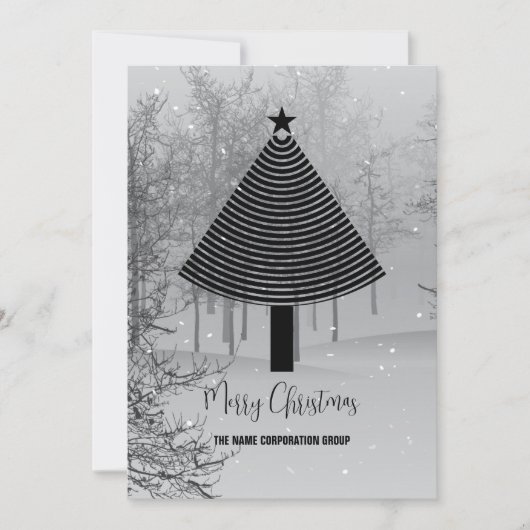 Abstracte uitnodiging voor kerstboombranche (Voorkant)