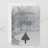 Abstracte uitnodiging voor kerstboombranche (Achterkant)