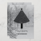 Abstracte uitnodiging voor kerstboombranche (Voorkant / Achterkant)