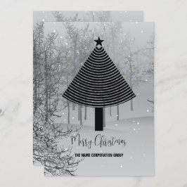 Abstracte uitnodiging voor kerstboombranche