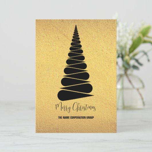 Abstracte uitnodiging voor kerstboombranche (Staand voorkant)